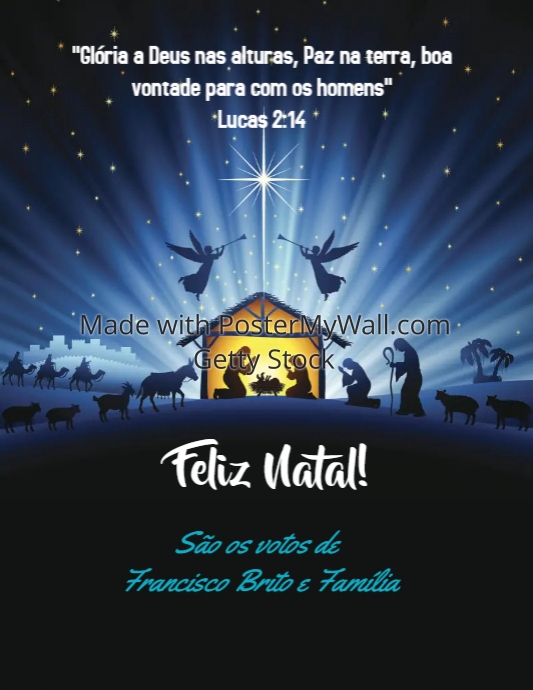 Cópia de Christmas Nativity Church Service PosterMyWall