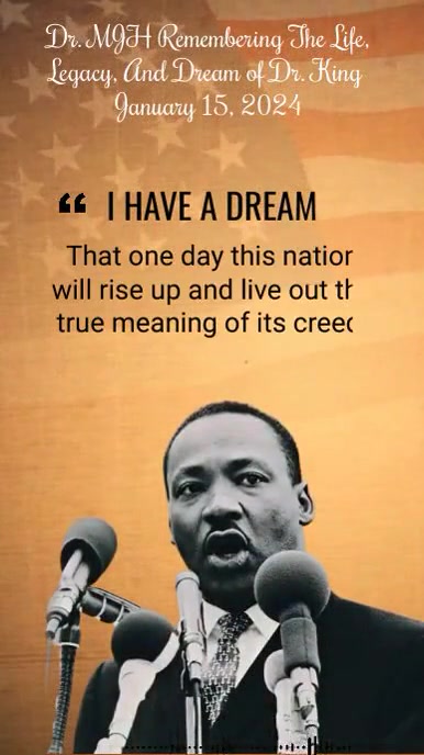 Copy of Martin Luther King Speech Story Template | PosterMyWall