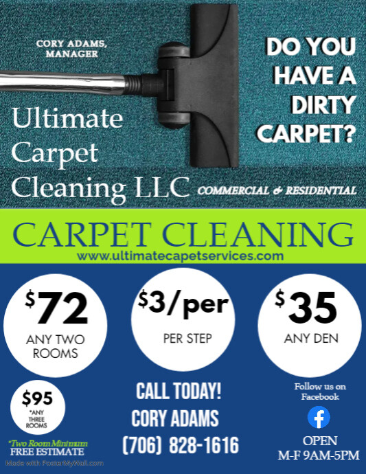 Copy of CARPET CLEANING FLYER PosterMyWall