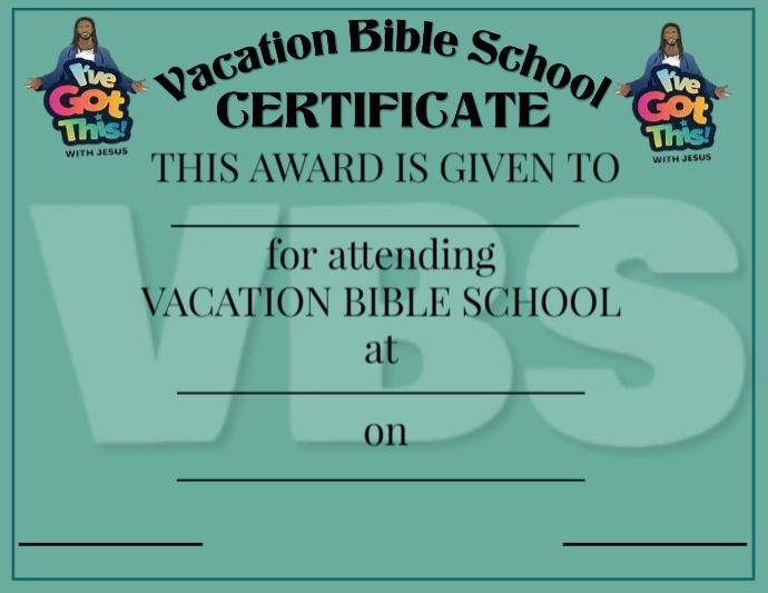 VBS Certificate | PosterMyWall