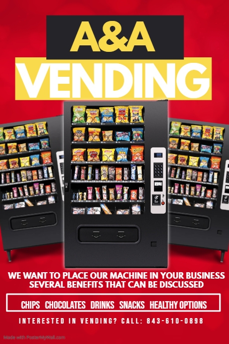 Machine Promo Poster Example Copy of Vending Machine Poster | PosterMyWall