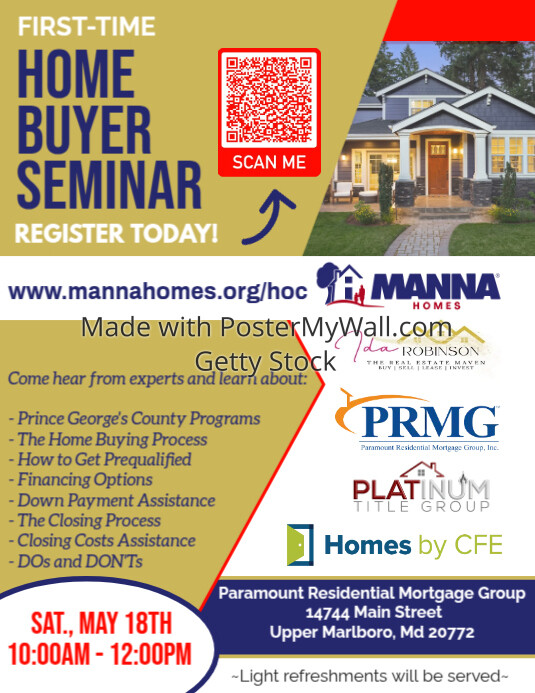 First Time Home Buyer Seminar Flyer PosterMyWall
