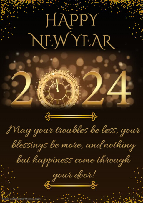 Happy New Year Greeting Card Template | PosterMyWall