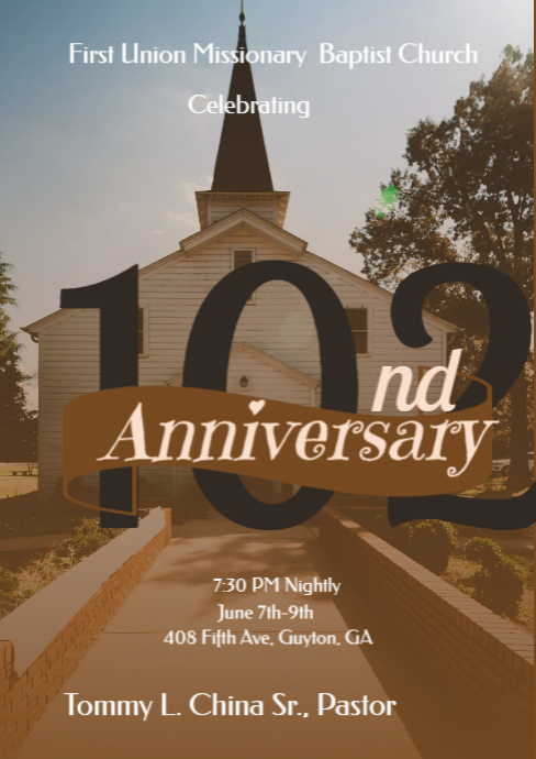Church anniversary A4 template | PosterMyWall