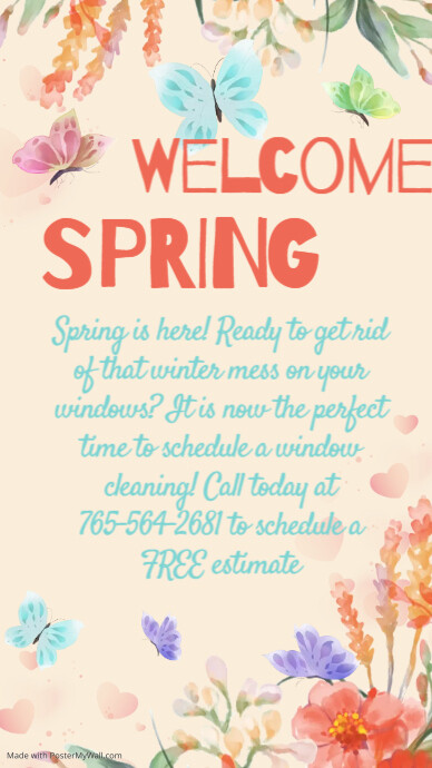Welcome spring post | PosterMyWall
