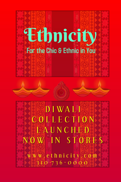 Ethnic Diwali Sale Poster Template Postermywall