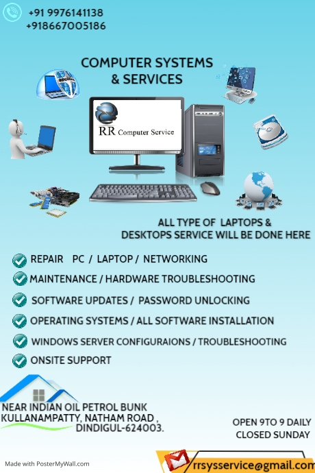 Copy of COMPUTER SERVICE | PosterMyWall