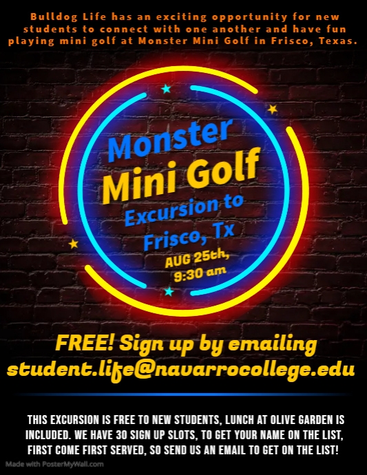 Copy of Monster Mini Golf students | PosterMyWall