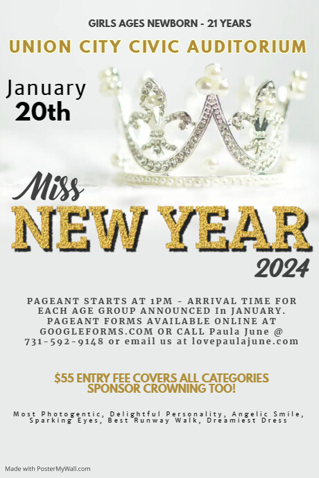 Local Pageant Poster Pageant Flyer Template | PosterMyWall