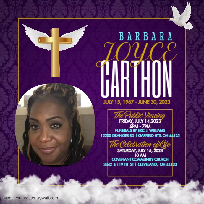 Funeral Announcement PosterMyWall