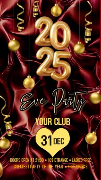 New Year Display digitale (9:16) template