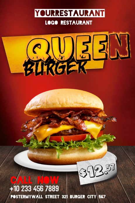 Burger Flyer Poster template