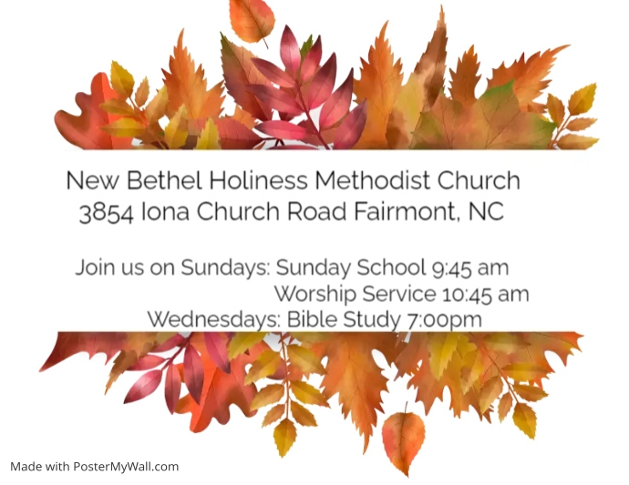 Methodist Flyer New Bethel Holiness Methodist Church | PosterMyWall