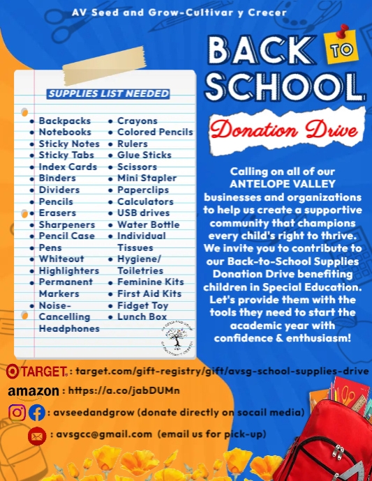 Copy of Back To School Supply Giveaway Flyer PosterMyWall