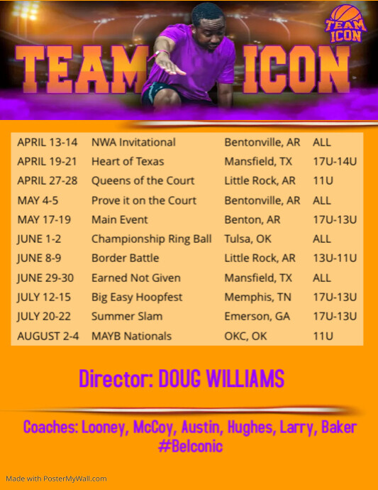 Basketball Tournament Schedule | PosterMyWall