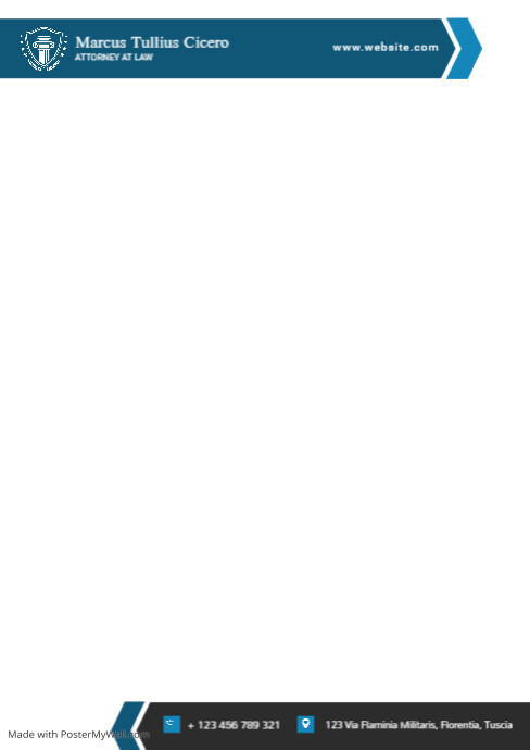 minimal corporate blue shades letterhead temp