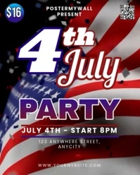 3d 4th Of July Party Instagram Portrait template