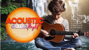 3D Acoustic Guitar Renders Thumbnail YouTube-miniature template