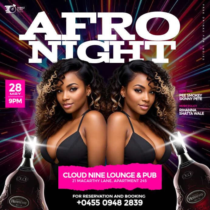Copy of 3d Afro Night Party Event Flyer for Social Media | PosterMyWall