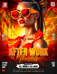 3d After Work Thursday Party Flyer Flyer (us Letter) template