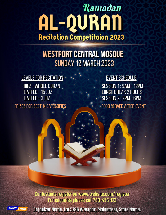 3d Brosur Lomba Tilawah Al Quran Desi Templat | PosterMyWall