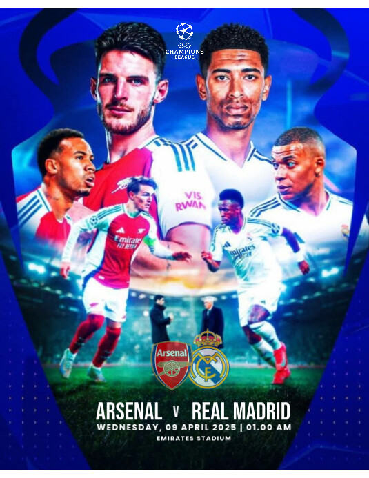 3d Arsenal Vs Real Madrid Flyer (us Letter) template