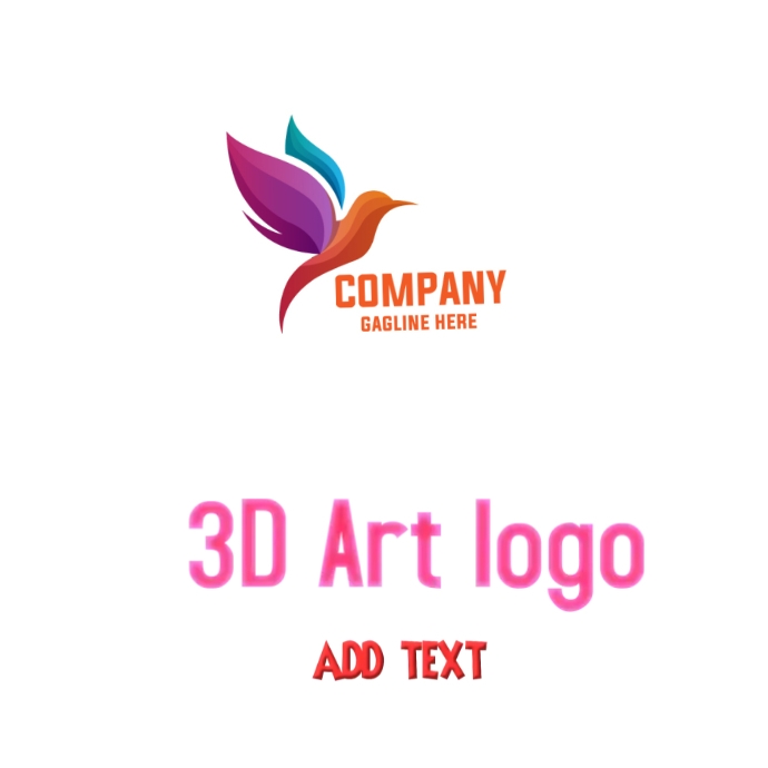 3D Art business logo design template. PosterMyWall
