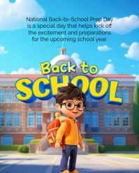 3d Back To School Instagram Portrait template