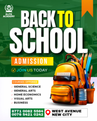 3d Back To School Supplies Admission Open Enrollment  College Institution Advertisement Flyer Templa Instagram Portrait template