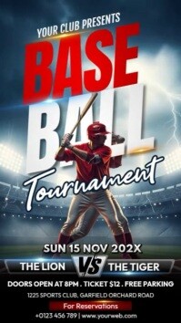 3d Baseball Tournament Instagram Story template