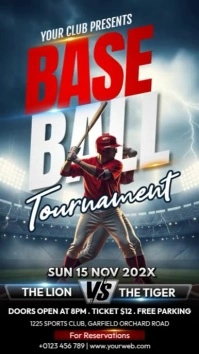 3d Baseball Tournament Instagram Story template