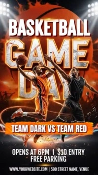 3d Basketball Tournament Instagram Story template