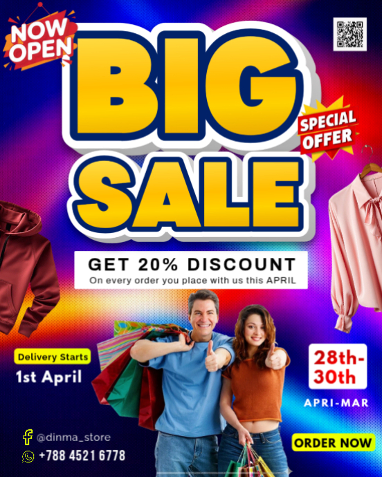 3d Big Sale Promotion fashion clothing store special offer hot huge ...