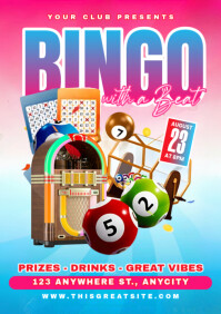 3d Bingo With A Beat A4 template
