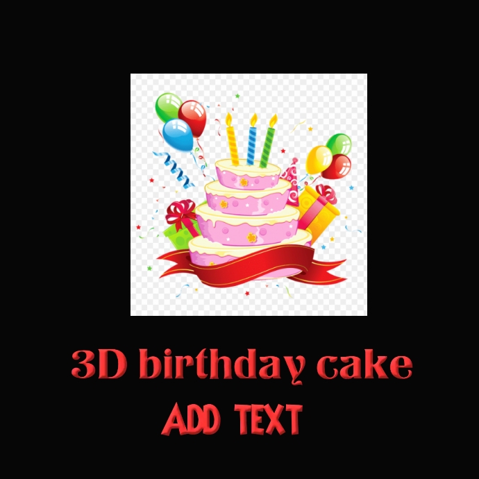 3d Birthday Cake Logo Design Template PosterMyWall 3d-birthday-cake-logo-design-template-postermywall