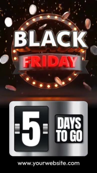 3d Black Friday Countdown Instagram Story template