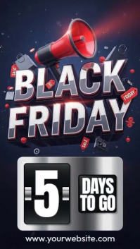 3d Black Friday Countdown Instagram Story template