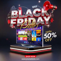 Black Black Friday Sale Quadrat Template