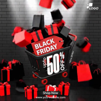 3d Black Friday Sale Square (1:1) template