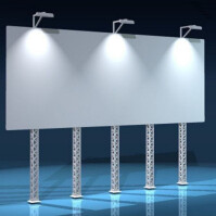 3d Blank Billboard Under Light  Instagram Post template