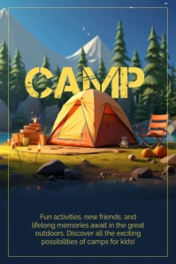 3d Camp Dday Poster template