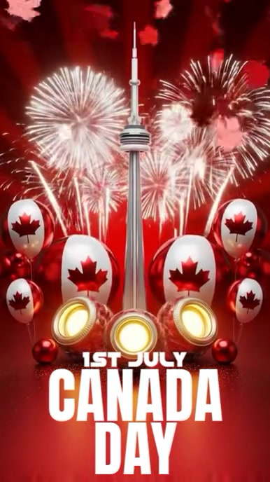 3d Canada Day Instagram Story template