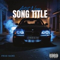 3d Car Album Cover template