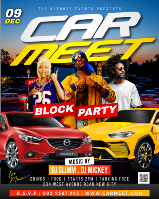 3d Car Meet Weekend Auto Show Park And Chill Meetup Gathering Drink ...