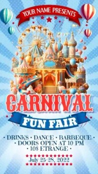 3d Carnival Fun Fair Circus Digital Display (9:16) template