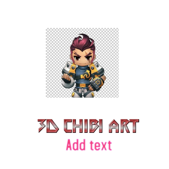 Computer Chibi Logo 3D Chibi art logo design template. | PosterMyWall