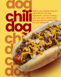 3d Chili Dog Day Instagram Portrait template