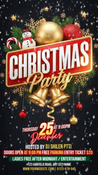 Schwarz Christmas Party Instagram Story Template