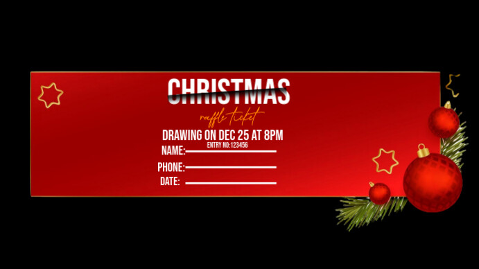 3d Christmas Raffle Ticket Digital Display (16:9) Template | PosterMyWall