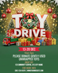 3d Christmas Toy Drive Instagram Portrait template